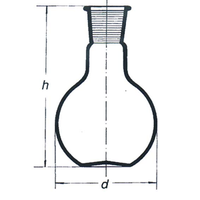 F/BTTM Flask Short Neck, 6000ml 60/46 Socket 25mm Each