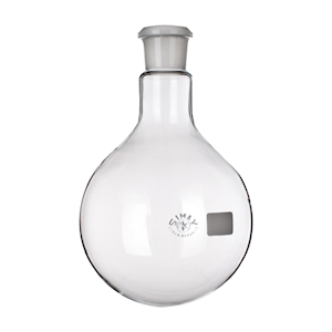 Flask, Round Bottom, 100ml, 29/32 Socket Joint, 115mm Height x 64mm Diameter, Borosilicate Glass, Simax, Each Each