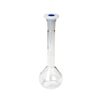 Simax Volumetric Flask, 50ml, Socket Joint 12/21, Class A, with Plastic Stopper, Borosilicate Glass, Made in Europe, Each Each