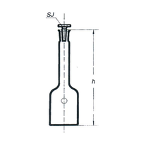 Flask Stohmann Glass Stop 1 Liter Socket Joint 24/29 Each