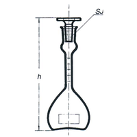 Bottle Glass Gravity Reischauer 25ml. Socket Joint 10/13 European Each