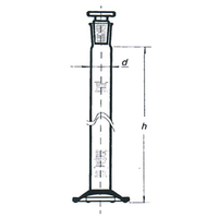 Cylinder Hexagonal Glass Graduated 2 Liters SJ45/40 (B) Each