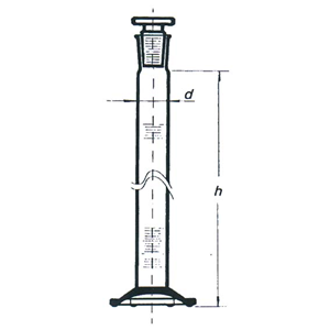 Cylinder Hexagonal Glass Graduated 2 Liters SJ45/40 (B) Each