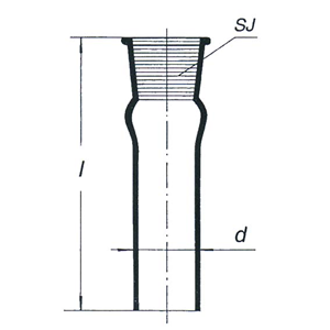 Joint Glass Socket Standard Socket Joint 45/40 Diameter 42mm length 150mm European Each