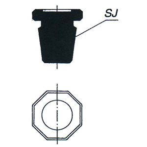 Stopper Recyclable Plastic Octagon Hollow Socket Joint 45/40 European Each