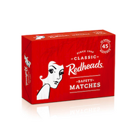 Redheads Classic Safety Matches, 45 Pieces/Box, 10 Boxes/Pack Pack