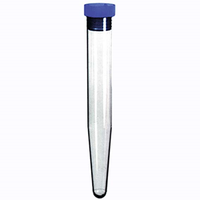 Aptaca Conical Test Tubes with Cap, 10ml, 16mm Diameter x 100mm, Graduated with Rim, Polystyrene, 250/Bag (MoQ - 24 Bags)