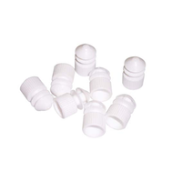 Livingstone Test Tube Caps, with Tongues, for 12 mm Tubes, Clear, Recyclable Polyethylene, 1000/Bag Bag