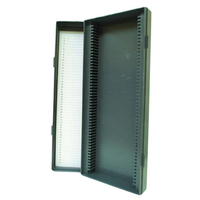 Aptaca Microslide Box, Holds 100 Slides, 230L x 180W x 35Hmm, Unhinged, Grey, Recyclable Polystyrene (PS), Each Each