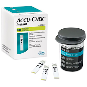 Accu-Chek Instant S Strips, For Instant S Blood Glucose Meter, 50 Strips/Pack Pack