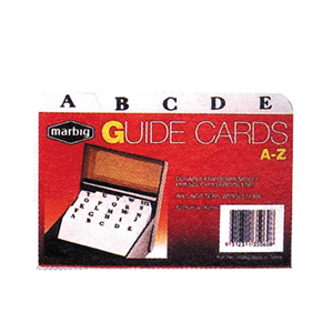 GUIDE CARD DIVIDERS BOARD A-Z3"X5" EACH PK Pack