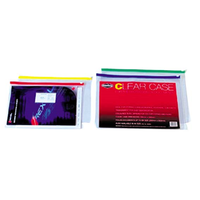 CLEAR CASE A4 PVC 335X245MM MBG RED EACH Each