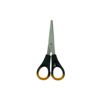Household Office Scissors, Durasharp, Amber Durable Recyclable Plastic Handle, Straight, 14 cm Pair