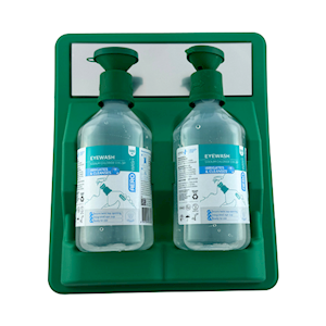 Aero Eyewash Drop Station, 31.4 x 11 x 27 cm, 2 x 500mL Bottles, Each