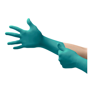 Ansell Microflex Chemical Resistant Gloves, 93-260, Small, Powder Free, Disposable, Green, 50 Pieces/Box Box