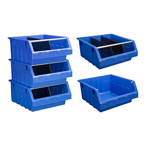 VisiPlas AS7 Picking Bins, 435 x 425 x 215mm, Blue, 6 Pieces/Pack Pack