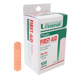 Universal Superior Adhesive Recyclable Plastic Strips, 72 x 19mm, Latex Free, 100 Pieces/Box Box