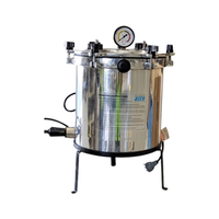 Livingstone Autoclave, 17 Litres Approx. Capacity, 12 x 10 Inches, Aluminium, Wingnut/Knob Type, Electric, Each Each