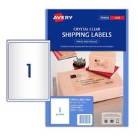 COP/LAS/INK LABEL CLEAR 1UP A4PACK/50 Pack