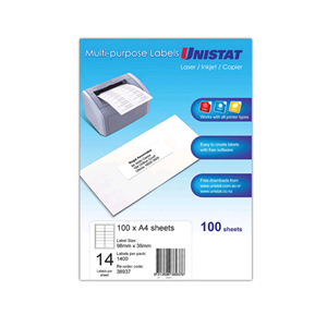 COP/LAS/INK LABEL 14UP A4 SHT 1400L BOX/100 Box