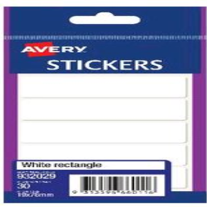 Avery White Labels, 19 x 76mm, Each Each