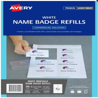 AVERY NAME BADGE REFILL L7418-25 86.5X55MM PK/25 Pack