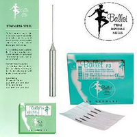Out of Date, Ballet Electrolysis Needle, Stainless Steel, One Piece, F Shank #6, 50/Box, Price Discounted, While Stocks last Box