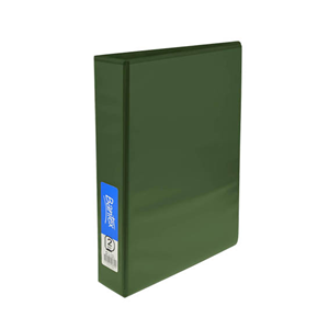 Bantex Insert Ring Binder, A4, 50mm, 2 D-Rings, Green, Each Each