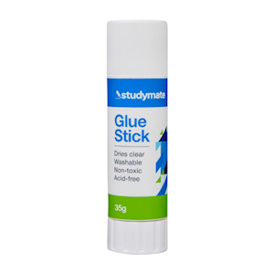 Studymate Glue Stick, 35 grams, White, Each Each