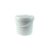 Livingstone Plastic Pail Bucket with Lid, 5 Litres, 195(H) x 220(D) mm, White, Each Each
