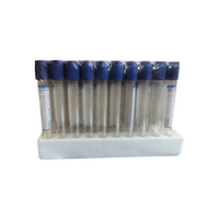 Livingstone Blood Collection Plastic Tube with K2 EDTA, 13 x 100mm, 6ml, Royal Blue Non Spill Cap, 100 Pieces/Pack Pack