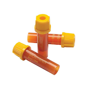 Becton Dickinson Microtainer® Blood Collection Amber Tube with Microgard Closure, SST, Yellow/Gold Cap, 50 Pieces/Pack
