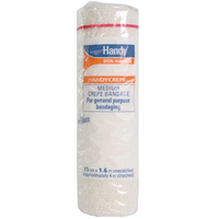 HANDYCREPE MEDIUM BNDG, WHITE 10CM X 1.6M single roll only Roll