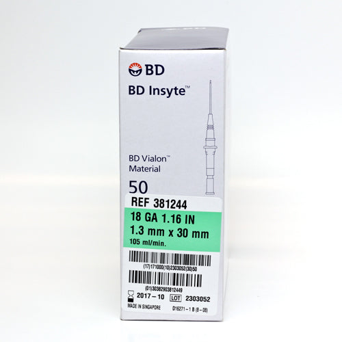 Becton Dickinson Insyte IV Cannula with BD Vialon Biomaterial