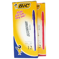 PENS BIC ECONOMY MED BLUE 12/PK Pack