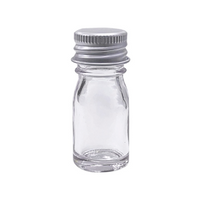 Bijou McCartney Bottle, 7ml, 1/4 Ounce, with Rubber Liner Metal Screw Cap, Glass, Each Each
