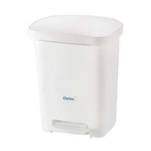 Oates Pedal Bin 30 Litre 390(L) x 369(W) x 475(H), White, Each Each