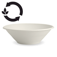 Livingstone Biodegradable Sugarcane Bowl, 946ml or 32oz, 196mm Diameter, 65mm Depth, White, 50 Pieces/Bag, 400 Pieces/Carton
