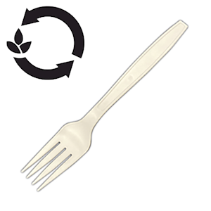 Livingstone Biodegradable Fork, 70pct Plant Starch+30pct PP, 1000/Carton Carton