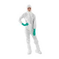 Ansell Bioclean D Sterile Coveralls, Large, White, 20 Pieces/Carton Carton