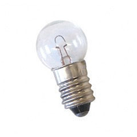 Livingstone Light Globe Torch Bulbs, Small Round Miniature Edison Screw Type (MES), 6.2volts, 0.3amps, Each Each