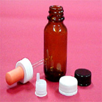 Livingstone Glass Dropping Bottle, 25ml, without Dropper, Narrow Neck, Amber, Each