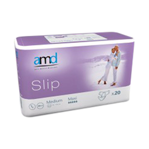 AMD Slip Adult Pad, Cotton Feel, Maxi Absorbent, Medium, 70-110cm, 3400ml, 20 Pieces/Bag Bag