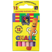 EC Chalk Pack, Assorted Colours, 12/Pack Pack