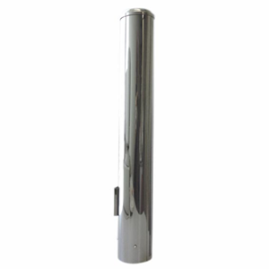 Livingstone Plastic Cup Dispenser for 6oz or 200ml Cups, Height: 600mm, ID: 65-71mm, OD: 82mm, Stainless Steel, Each Each