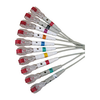 Multiclip Universal ECG Electrode Alligator Clips, Fits 3 - 4mm, Clear, 10 Pieces/Pack Pack
