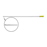 Livingstone Nelaton Male Catheter, 20FG, Yellow Colour, 38cm Length, Single Wrapped, Sterile, 100/Bag Bag
