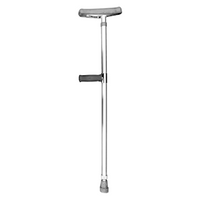 Livingstone Underarm Crutches, Matte Aluminium Finish, Adjustable, 99-137cm, F-Shape, Each Each