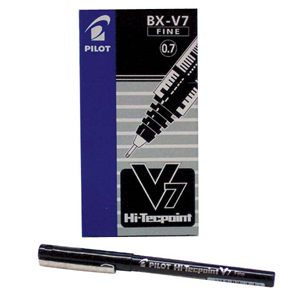 Pilot Pens Hi-tecpoint Bx-V7 0.5mm Black 12/Box Box