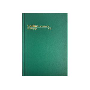 NOTEBOOK COLLINS CASED & SEWN A5 240PG CASH EA Each